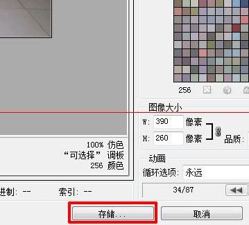 选择保存 GIF 动画