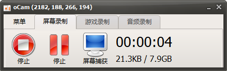 开始录制 MP4 视频