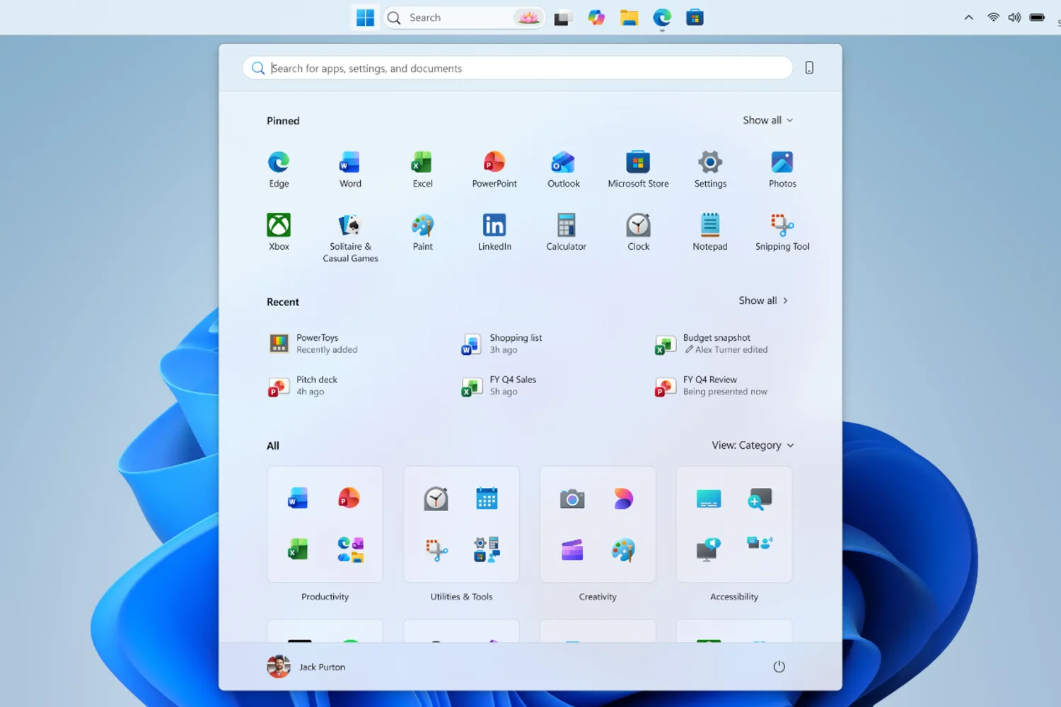Windows 11 开始菜单