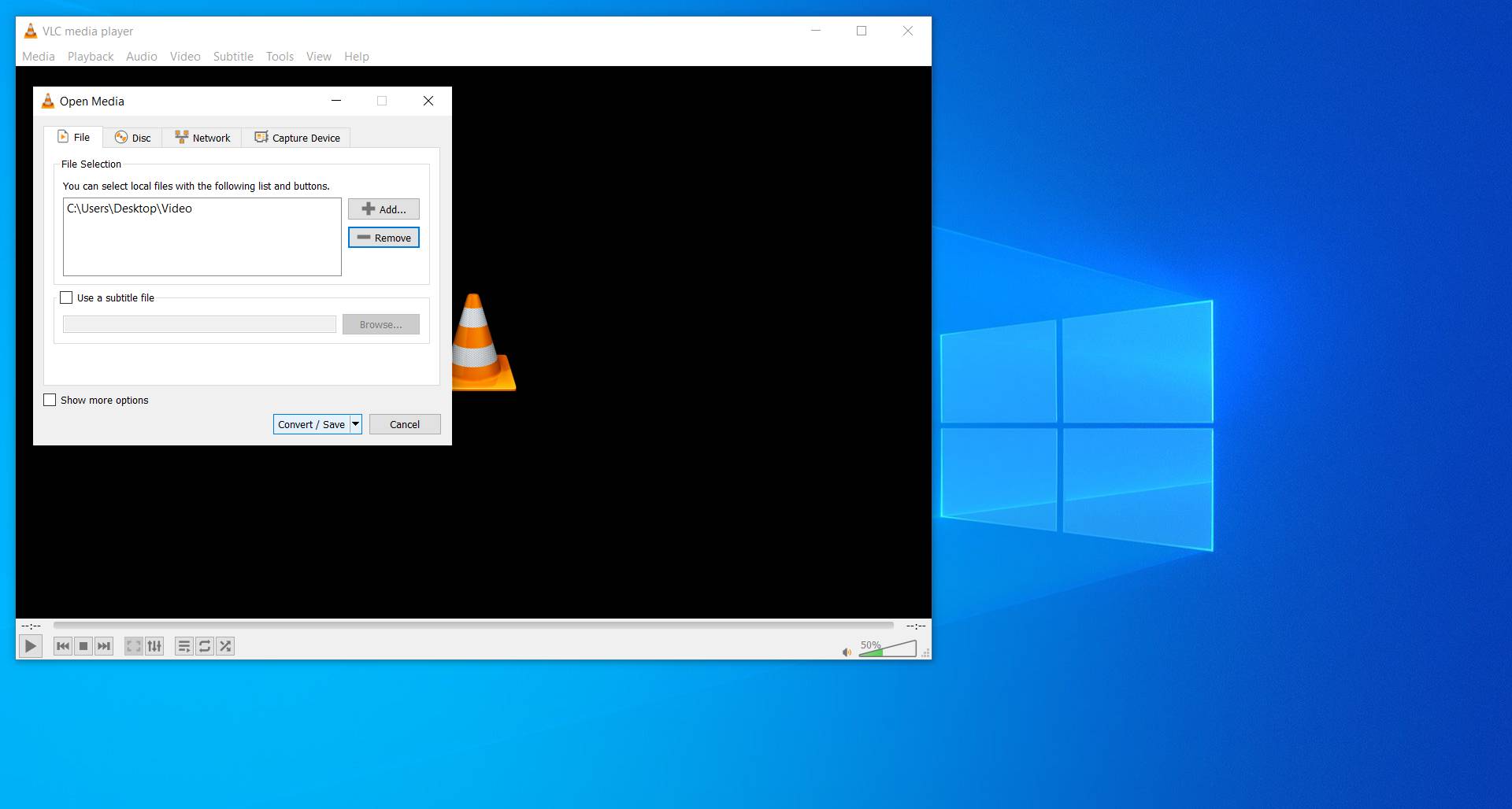 使用 VLC 播放器压缩视频步骤一