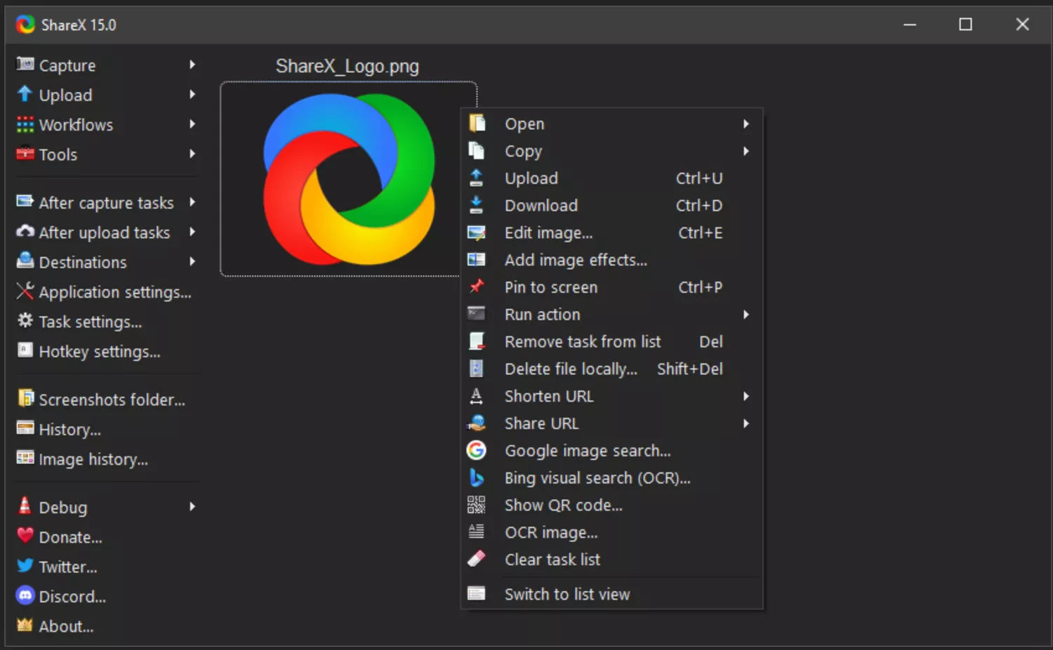 ShareX 屏幕录制