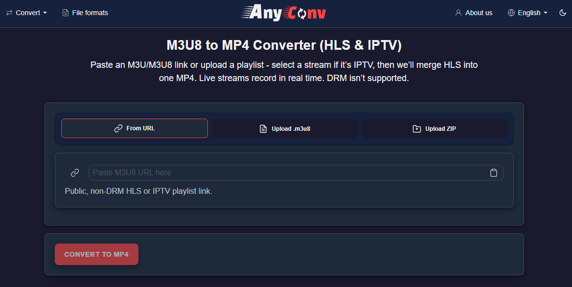 在线转换 M3U8 视频链接