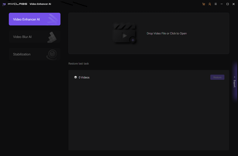 打开 AVCLabs Video Enhancer AI