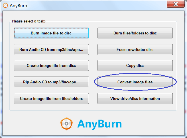 AnyBurn 制作 ISO 镜像