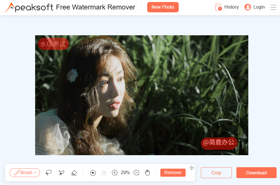 绘制要去除的区域