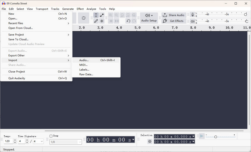 导入音频文件