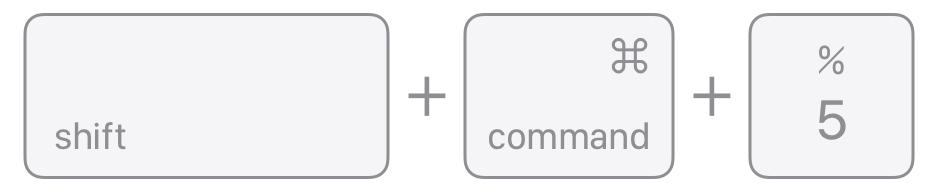 Command + Shift + 5
