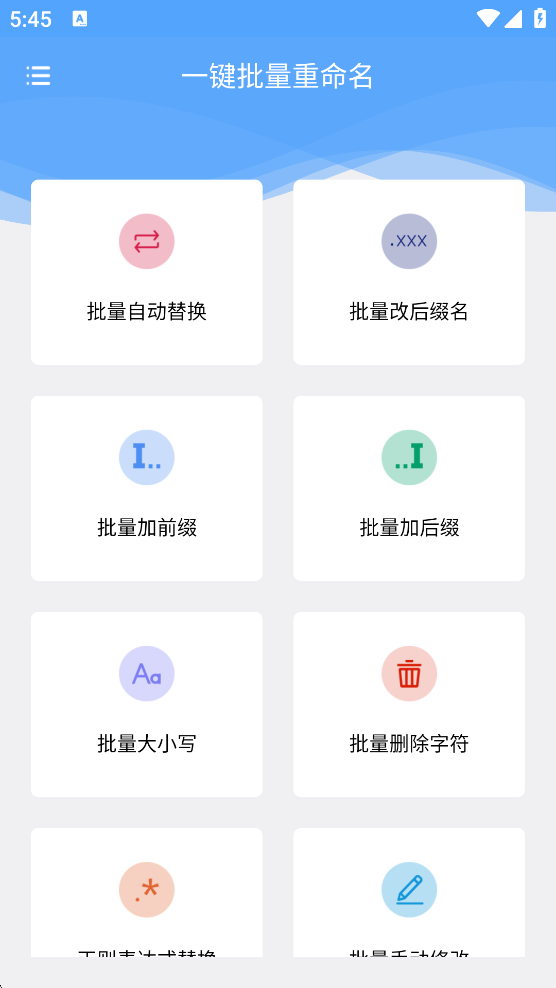 选择批量自动替换功能