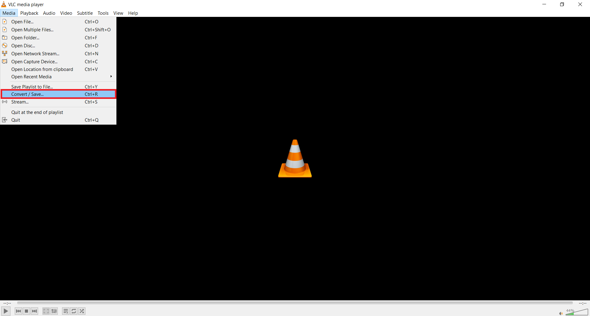 使用 VLC 播放器转换 WAV 为 FLAC 步骤一