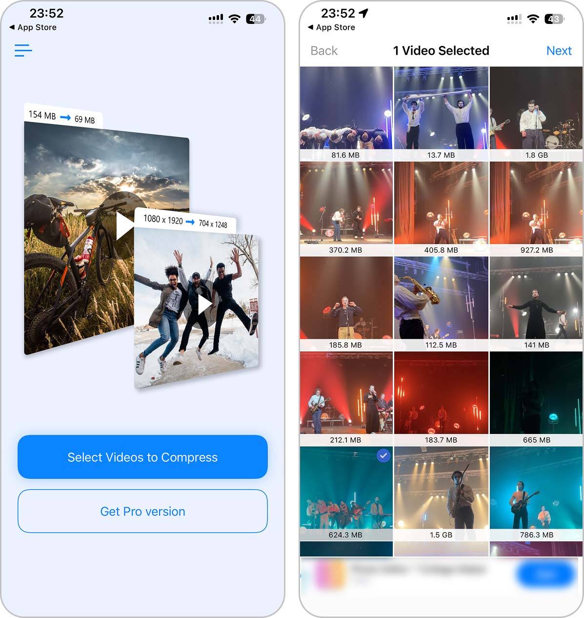 选择想要压缩的视频文件
