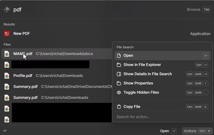 Raycast 搜索文件