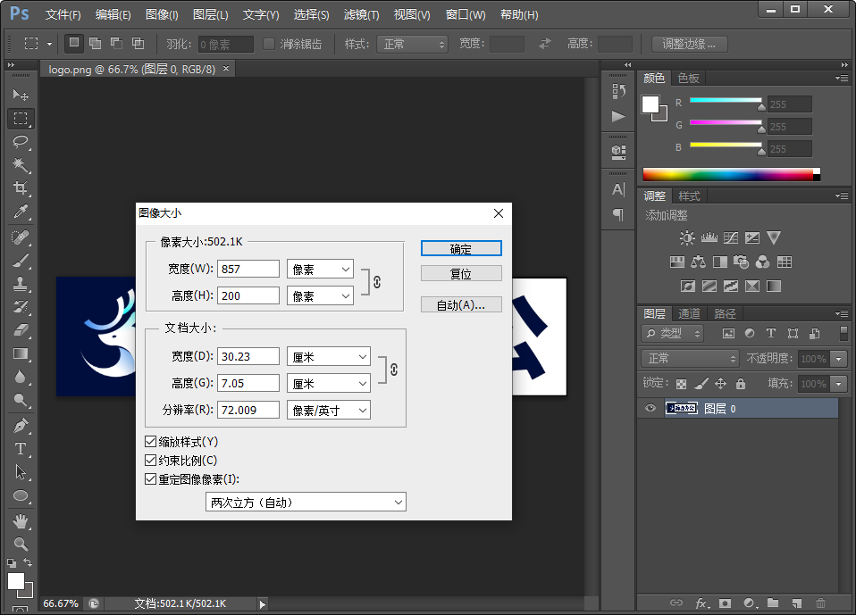 调整图像大小参数