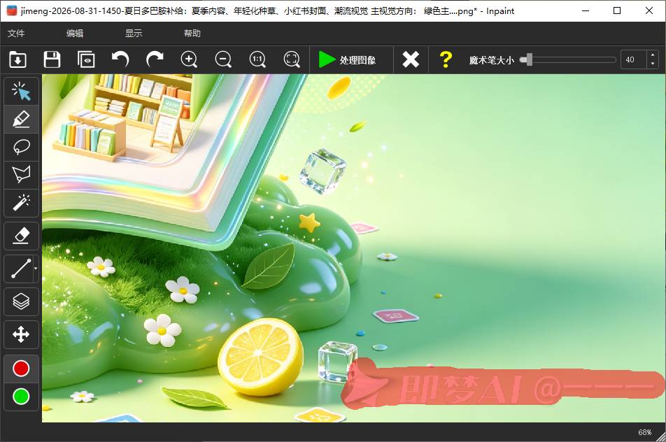 使用 Inpaint 去除图像中的水印步骤二