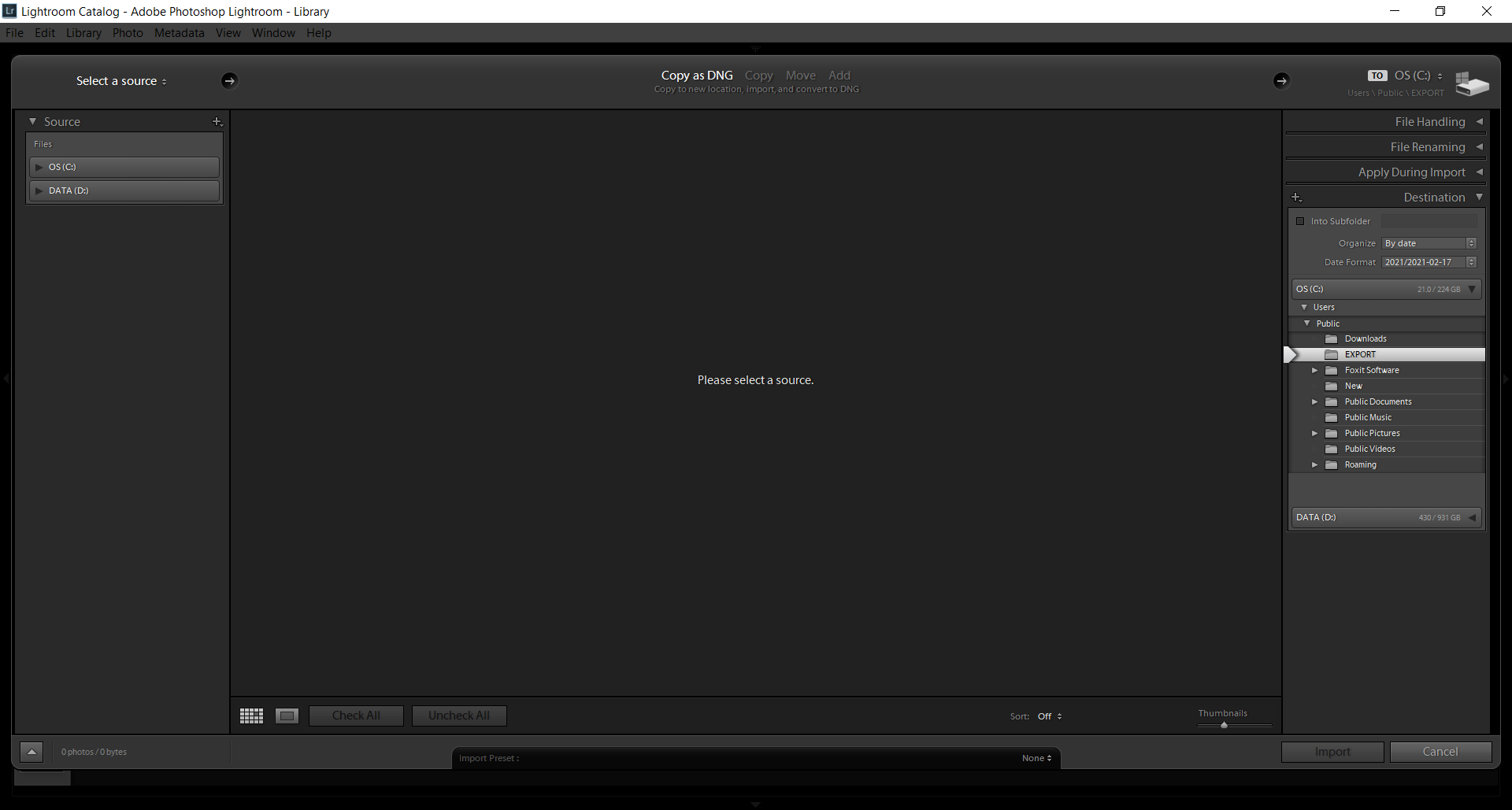 使用 Adobe Lightroom 转换 CR2 为 JPG