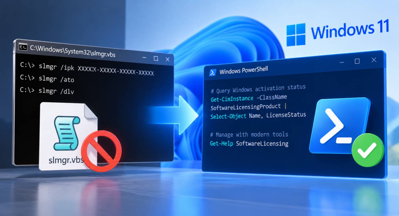 PowerShell 替代传统的 slmgr.vbs 脚本