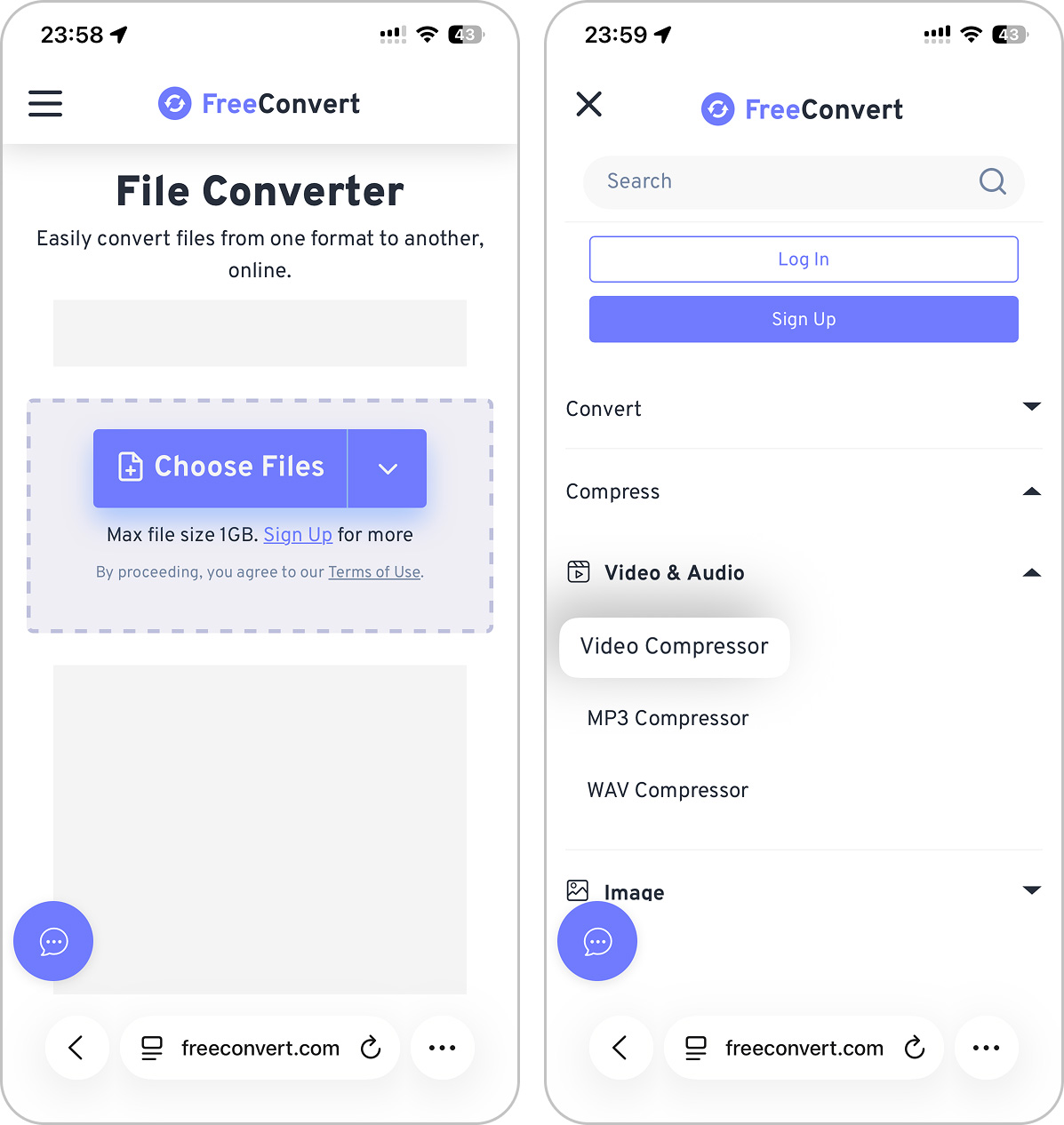 选择视频压缩功能