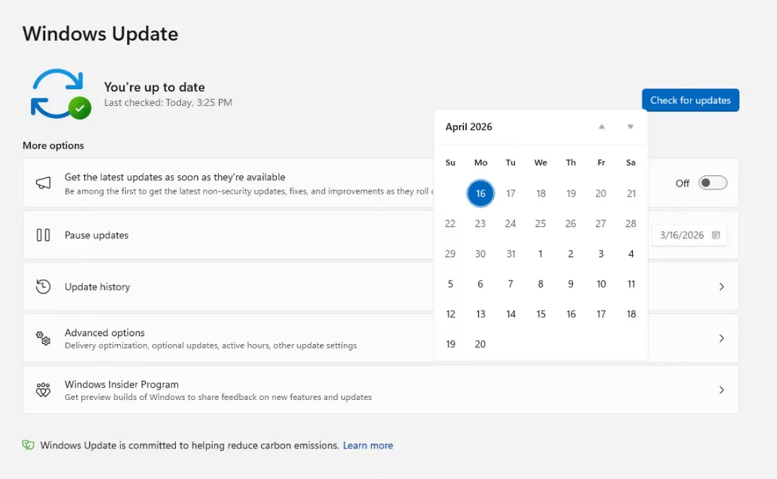 Windows 11 暂停更新