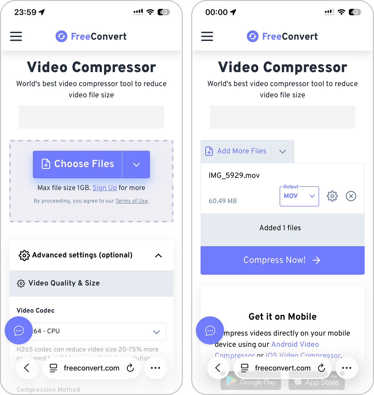 添加想要压缩的视频文件