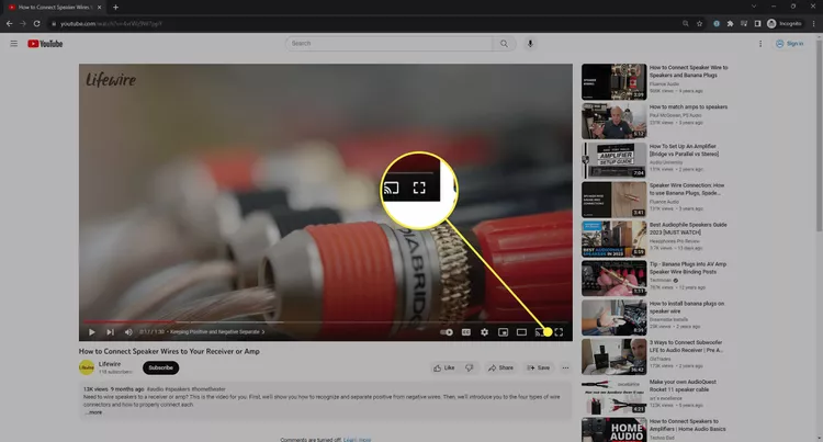 Youtube 视频全屏