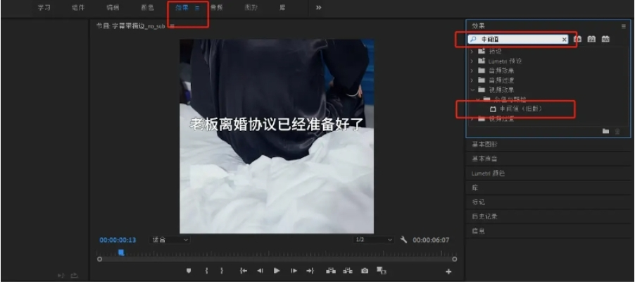 Adobe PR 去除视频水印步骤一