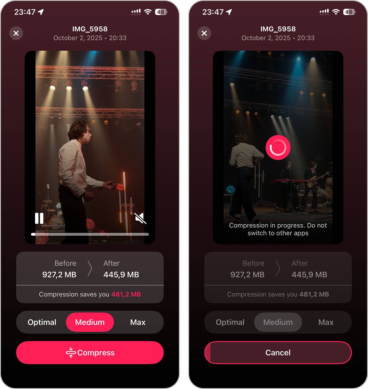 设置视频压缩级别