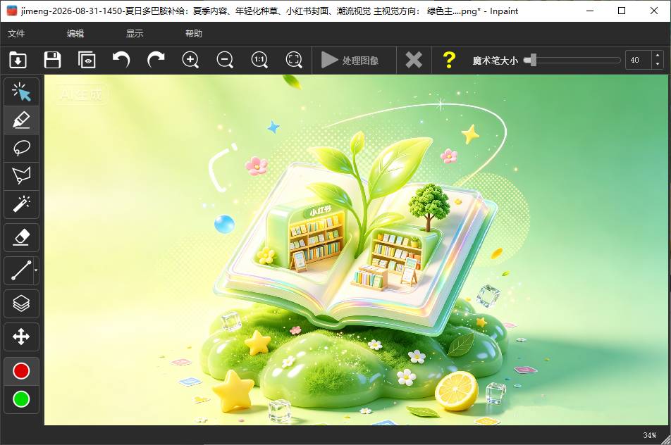 使用 Inpaint 去除图像中的水印步骤三