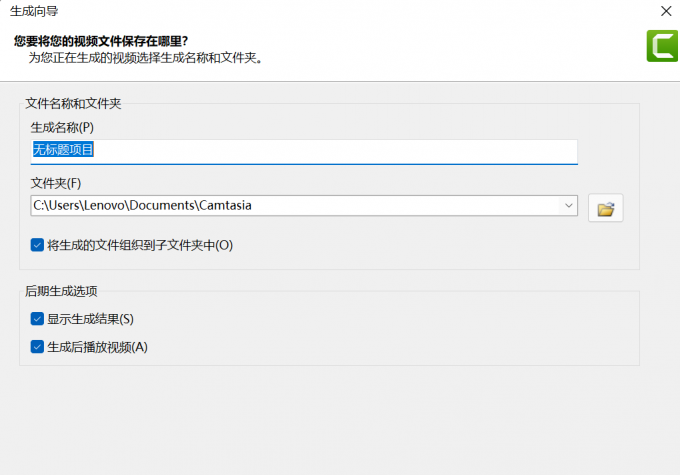 保存输出的视频文件