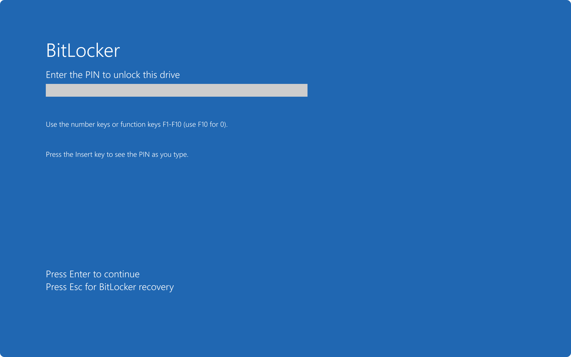 BitLocker 恢复模式