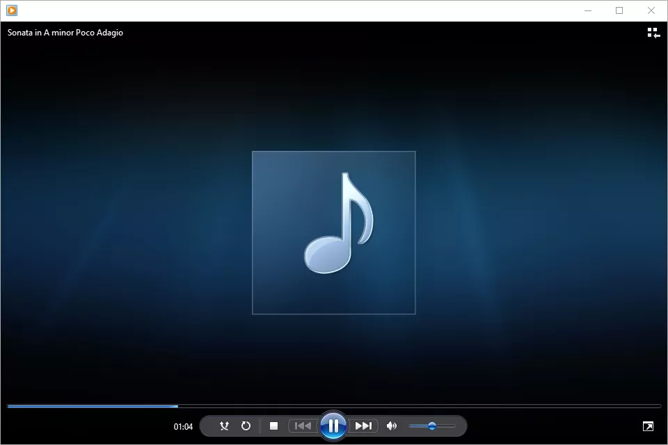 Windows Media Player 播放 WMA 音频