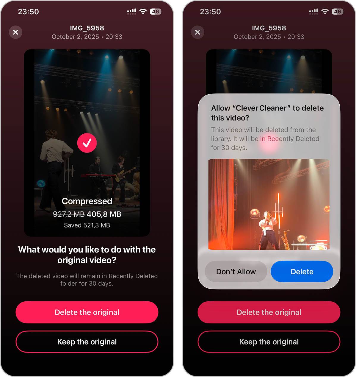 删除压缩后的视频