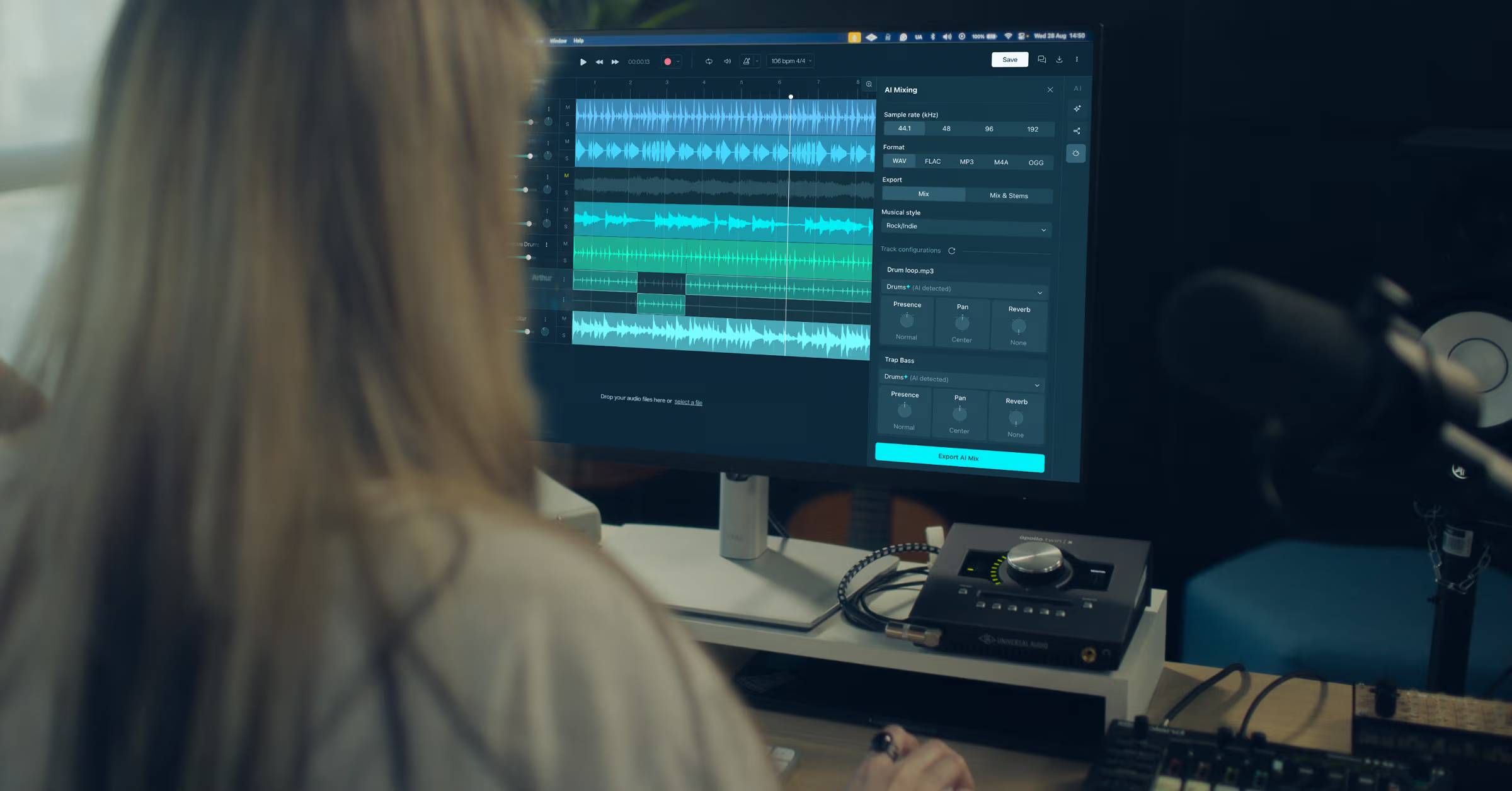 正在编辑音频的用户