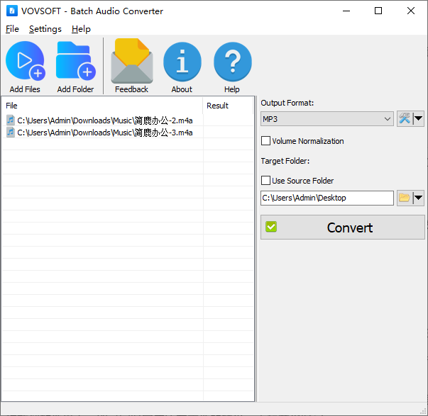 Vovsoft Batch Audio Converter