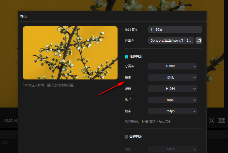 调整剪映视频码率
