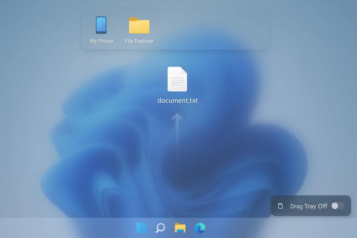 Windows 11 拖拽托盘功能移除