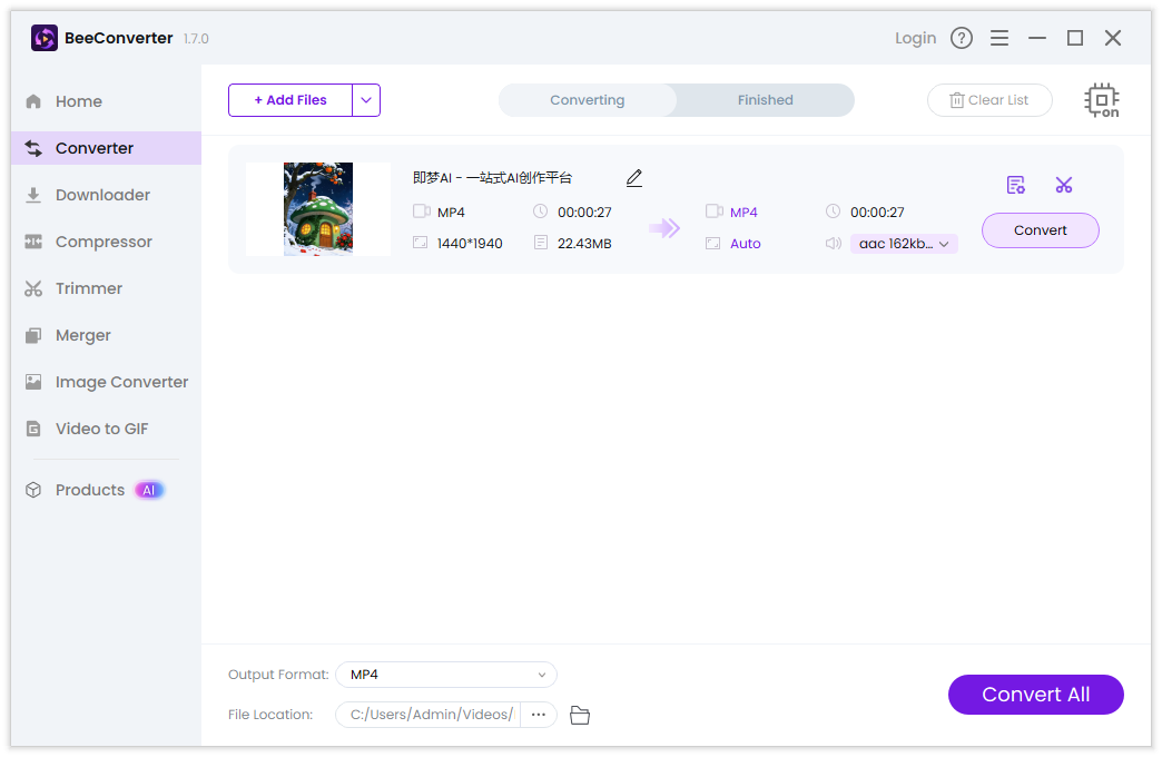 BeeConverter 转换视频