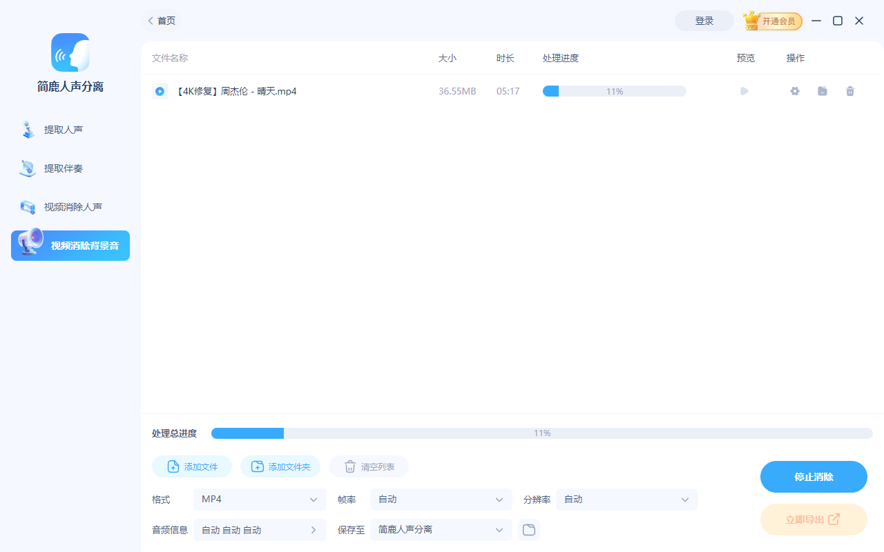 设置 MP4 输出格式