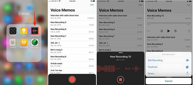iPhone 语音备忘录制