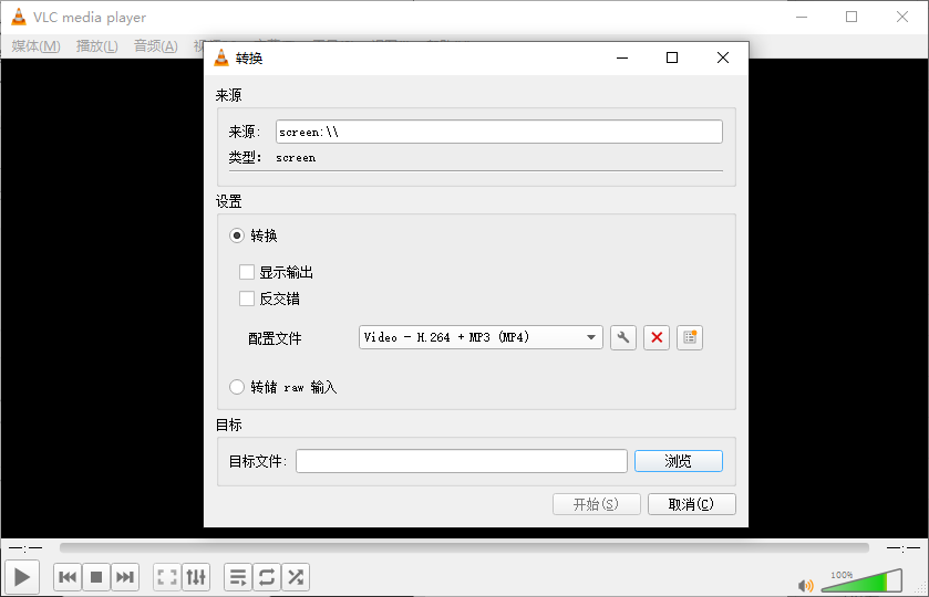 选择 MP4 视频格式