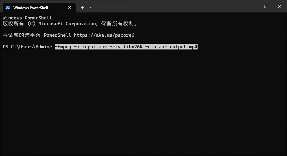 FFmpeg 转 MKV 视频